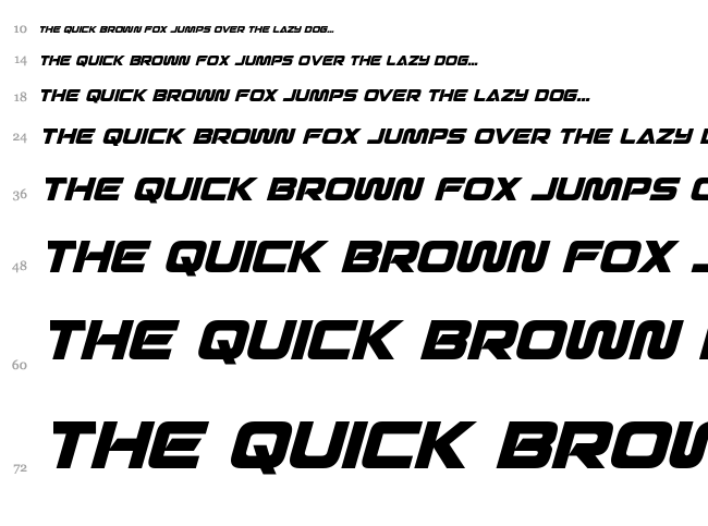 Quark Storm font waterfall