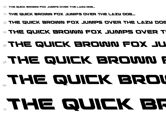 Quark Storm font waterfall