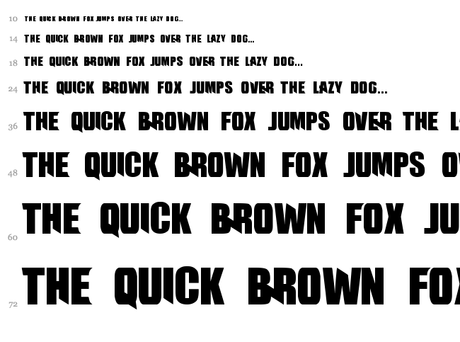 Battleground font waterfall