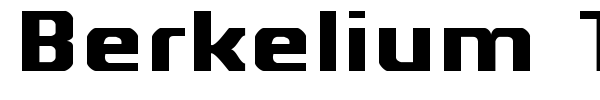 Berkelium Type font