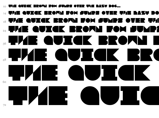 Blokked font waterfall