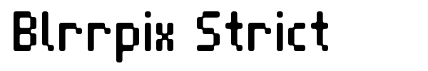 Blrrpix Strict font