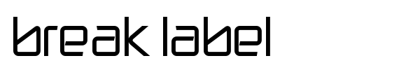Break Label font