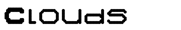 Clouds font preview