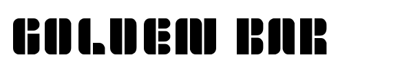 golden bar font