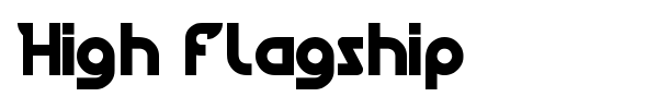 High Flagship font