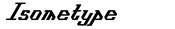 Isometype font