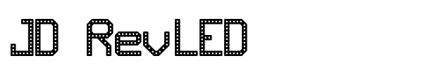 JD RevLED font preview
