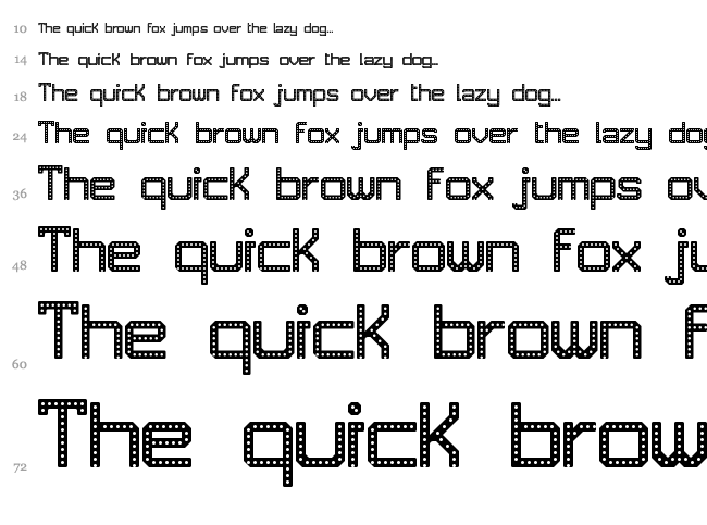 JD RevLED font waterfall