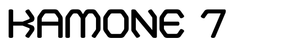 Kamone 7 font