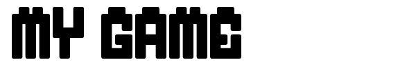My Game font