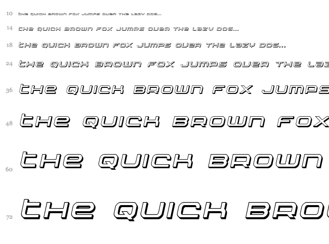 Nextwave font waterfall