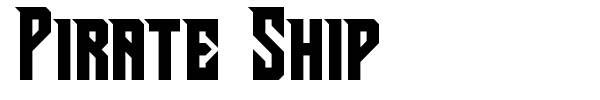 Pirate Ship font