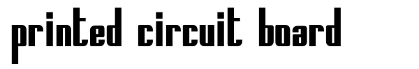 Printed Circuit Board font preview
