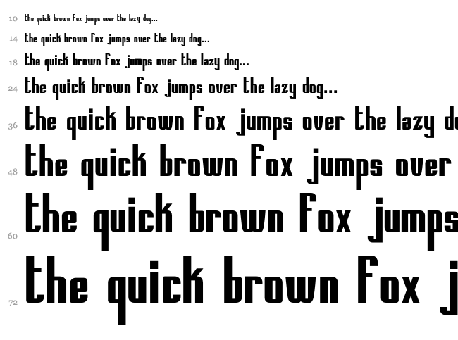 Printed Circuit Board font waterfall