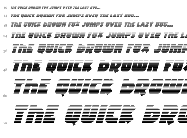 Racket Squad font waterfall