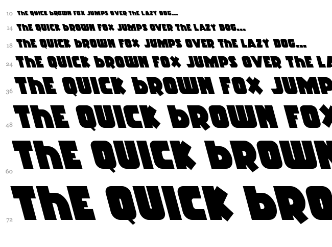 Racket Squad font waterfall