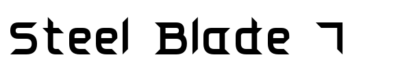 Steel Blade 7 font