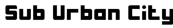 Sub Urban City font