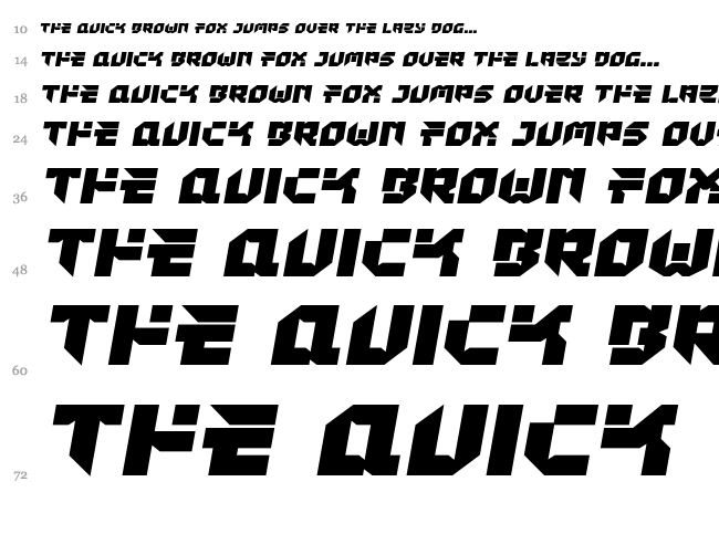 Tokyo Drifter font waterfall