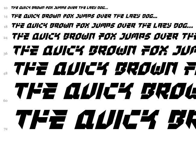 Tokyo Drifter font waterfall