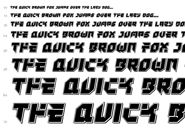 Tokyo Drifter font waterfall