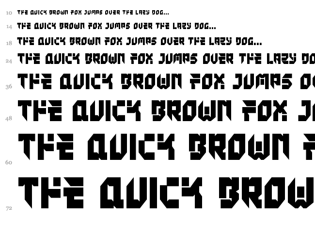 Tokyo Drifter font waterfall