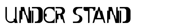 Under Stand font