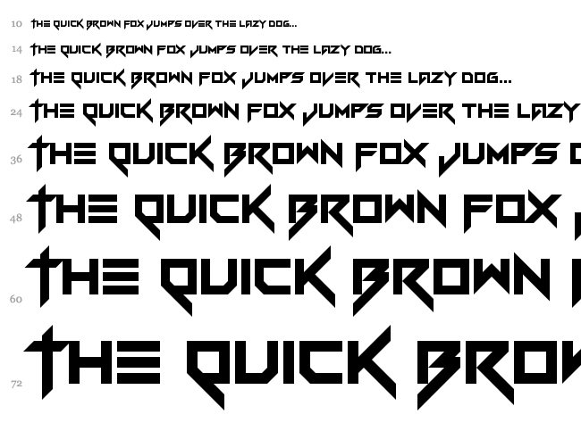 Vermin Vibes font waterfall