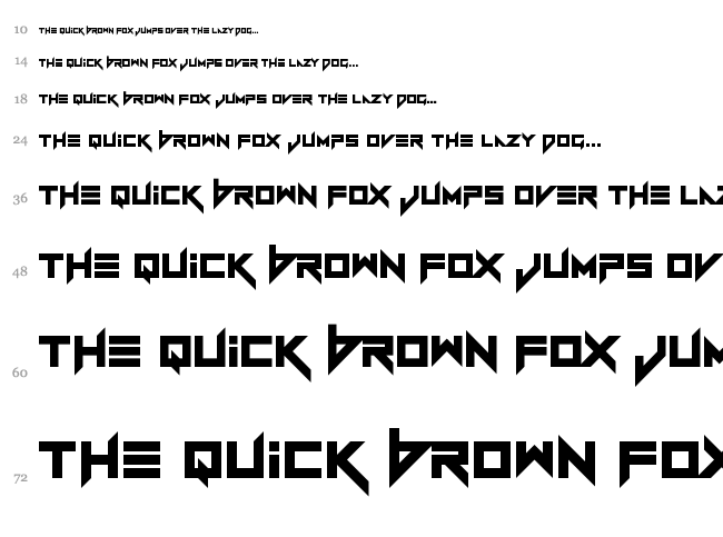 Vermin Vibes Redux font waterfall