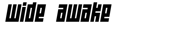 Wide Awake font