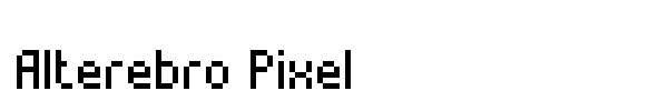 Alterebro Pixel font