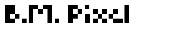 B.M. Pixel font