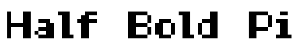 Half Bold Pixel-7 font preview