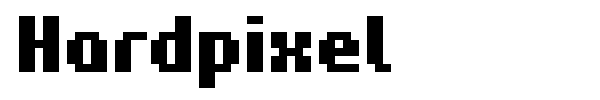 Hardpixel font