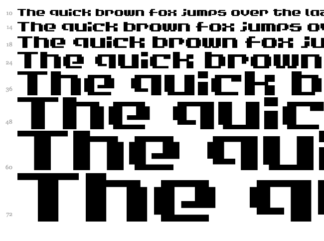 LVDC Game Over font waterfall