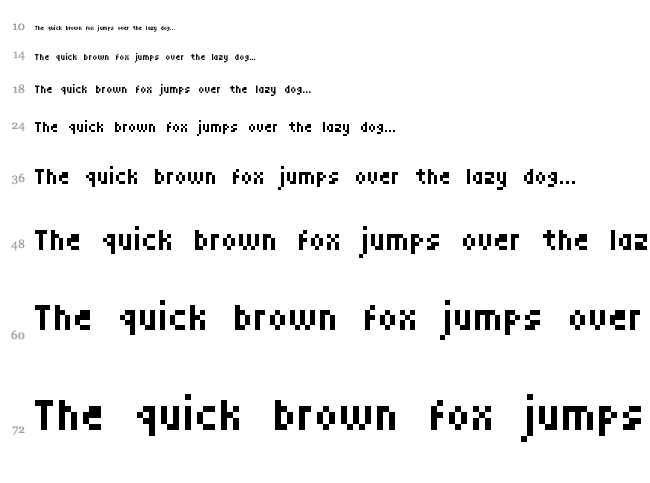 MiniPower font waterfall