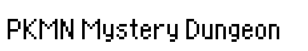PKMN Mystery Dungeon font preview