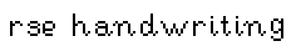 RSE Handwriting Pi font