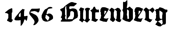 1456 Gutenberg font
