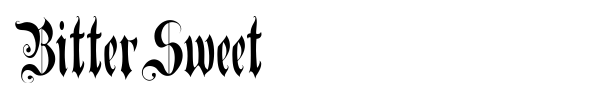 BitterSweet font