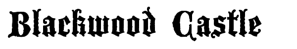 Blackwood Castle font