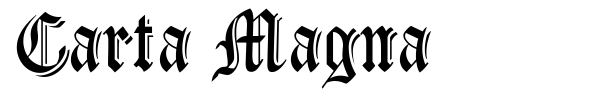 Carta Magna font