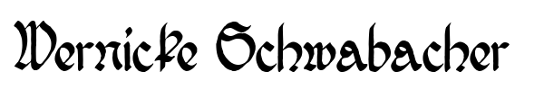 Wernicke Schwabacher font