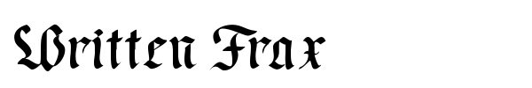 Written Frax font