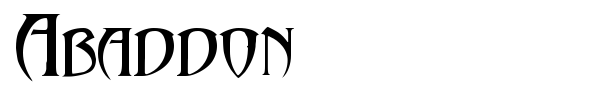 Abaddon font
