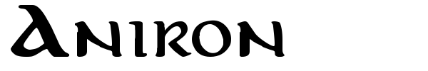 Aniron font