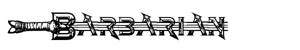 Barbarian font preview