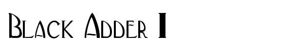 Black Adder II font preview