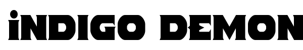 Indigo Demon font preview